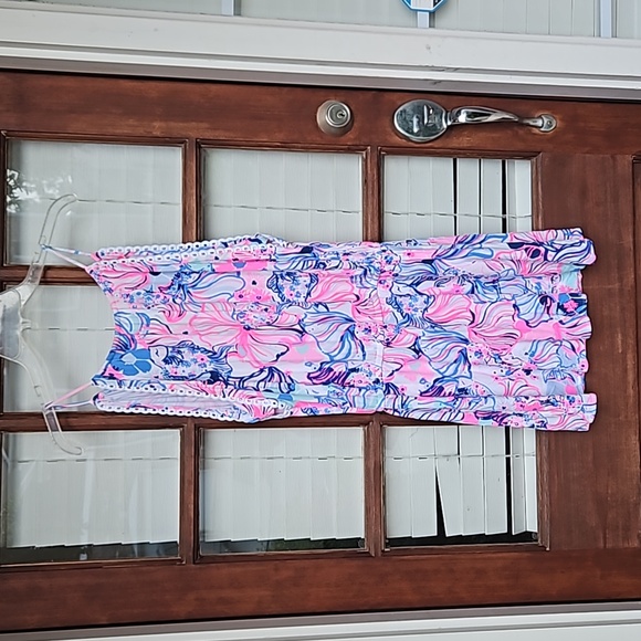 Lilly Pulitzer Gianni Skort Romper Prosecco Pink - Picture 3 of 8